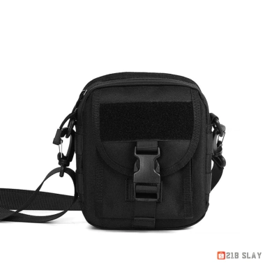 Túi đeo chéo mini polyester dệt trơn cao cấp, khóa chống trộm, hộp mềm - 159.000₫