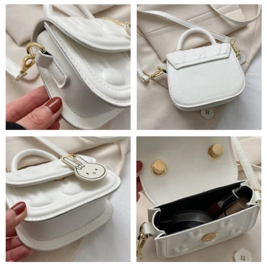 Túi đeo chéo mini quai xách dập nổi hình thỏ Hàn Quốc cute thời trang 75.000 VND