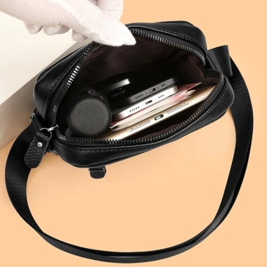 Túi đeo chéo nam da thật cao cấp, chống nước, chống mài mòn, nhiều ngăn đựng iPad – giá 150k