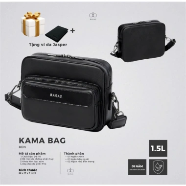 Túi đeo chéo nam KAMA BAG BARAS da thời trang - Giá chỉ 860.000đ