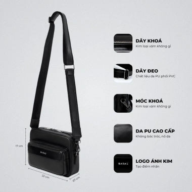 Túi đeo chéo nam KAMA BAG BARAS da thời trang - Giá chỉ 860.000đ