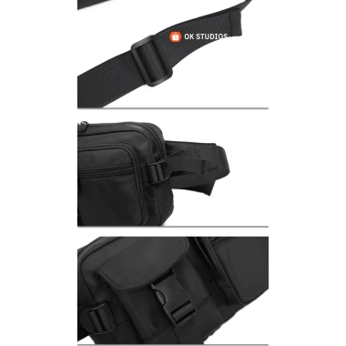 Túi đeo chéo nam OK080 vải Oxford chống nước, nhiều ngăn, khóa chống trộm - 189.000₫ 8