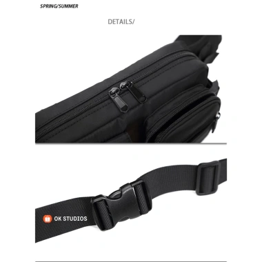 Túi đeo chéo nam OK080 vải Oxford chống nước, nhiều ngăn, khóa chống trộm - 189.000₫ 9