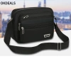 Túi đeo chéo nam OKDEALS Nylon 4-6 dây kéo, màu đen nâu xanh, chữ nhật - 74.088₫