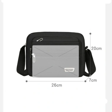 Túi đeo chéo nam OKDEALS Nylon 4-6 dây kéo, màu đen nâu xanh, chữ nhật - 74.088₫ 2