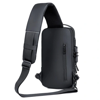 Túi đeo chéo nam thể thao chống nước, khóa số, cổng sạc USB, siêu rộng - 159.000₫