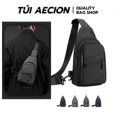 Túi đeo chéo nam vải chống nước, túi bao tử nhỏ gọn cao cấp thể thao thời trang - 58,000₫