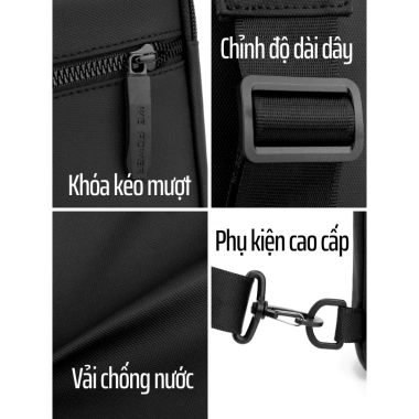 Túi đeo chéo nam vải chống nước, túi bao tử nhỏ gọn cao cấp thể thao thời trang - 58,000₫