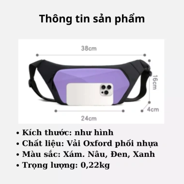 Túi Đeo Chéo Nam Yafeilasi Vỏ Cứng Đen Xám Xanh Nâu – Đeo Bụng, Đeo Vai, Giá 99.051đ 4