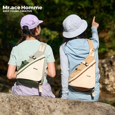 Túi đeo chéo ngoài trời Mr.ace Homme chống nước, gối ngực, phù hợp đi xe đạp du lịch Unisex 3.331