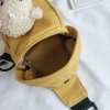 Túi Đeo Chéo Ngực Canvas Gấu Hoạt Hình Dễ Thương, Khóa Kéo Hàn Quốc trẻ em du lịch 7