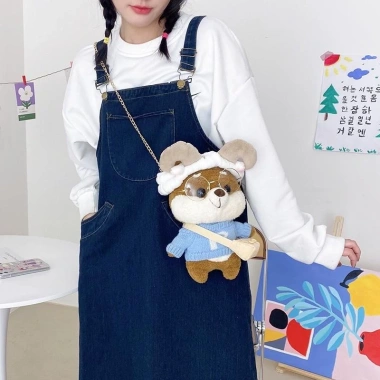 Túi Đeo Chéo Nhồi Bông Hình Chú Sóc Dễ Thương – Cute cho Bé Gái, Giá 160.000đ 3