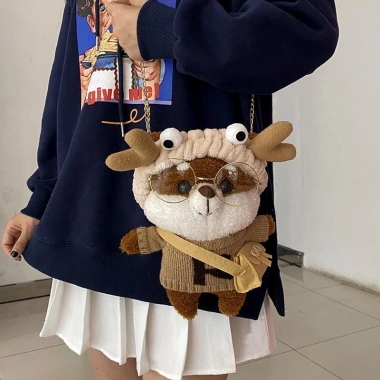 Túi Đeo Chéo Nhồi Bông Hình Chú Sóc Dễ Thương – Cute cho Bé Gái, Giá 160.000đ 8