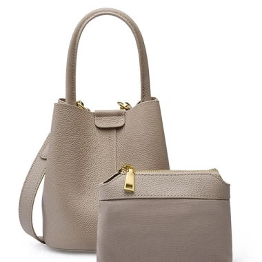 Túi Đeo Chéo Nữ Da Bò Cao Cấp Ladysam Bucket Bag Size 18 Dáng Xô Basic Công Sở