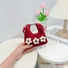 Túi đeo chéo nữ mini vải dạ chấm bi đính hoa len - Tote xinh Hàn Quốc DK428 Giá 59.000 VND 4