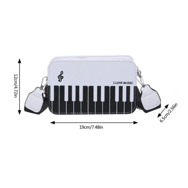 Túi đeo chéo SADYUELE họa tiết ghi chú piano - Phong cách âm nhạc, tiện dụng