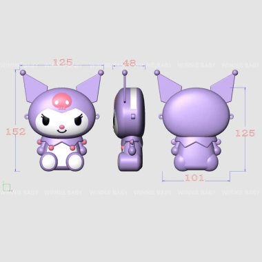 Túi Đeo Chéo Silicon KUROMI Nhiều Màu - Thời Trang Dễ Thương, Quà Giáng Sinh, Tết Giá Chỉ 60.000 VNĐ 7