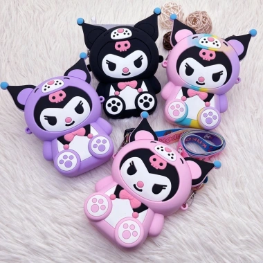Túi Đeo Chéo Silicone Mini Kuromi cho Bé Gái - Du Lịch, Lì Xì, Giá 45.000