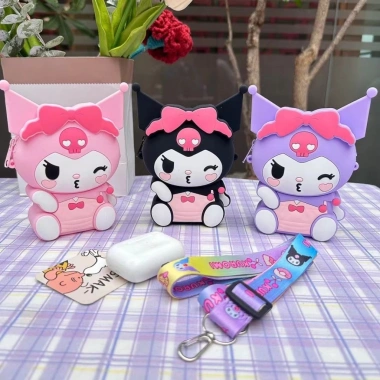 Túi Đeo Chéo Silicone Mini Kuromi cho Bé Gái - Du Lịch, Lì Xì, Giá 45.000