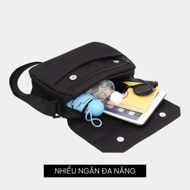 Túi đeo chéo unisex cao cấp TB03 - Nhiều ngăn, phù hợp iPad 10 inch, giá ưu đãi 279.000₫