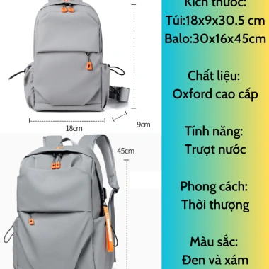 Túi đeo chéo và balo nam Ba Vy KH02 thời trang, chống nước, laptop, điện thoại - 258.000₫