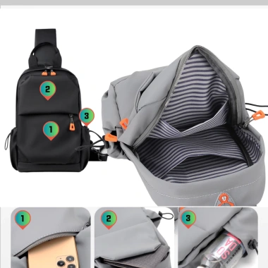 Túi đeo chéo và balo nam Ba Vy KH02 thời trang, chống nước, laptop, điện thoại - 258.000₫