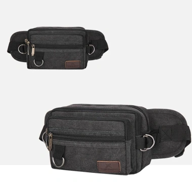 Túi đeo chéo và bụng vải bố nhiều ngăn 20cm - Tiện lợi, giảm giá 99k 2