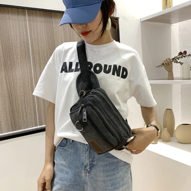 Túi đeo chéo và bụng vải bố nhiều ngăn 20cm - Tiện lợi, giảm giá 99k 7