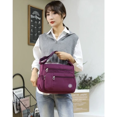 Túi đeo chéo vải dù chống thấm cao cấp 34cm TUI-68 - Du lịch, thể thao, sinh viên, 139k