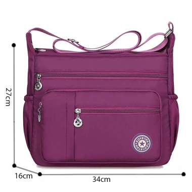 Túi đeo chéo vải dù chống thấm cao cấp 34cm TUI-68 - Du lịch, thể thao, sinh viên, 139k