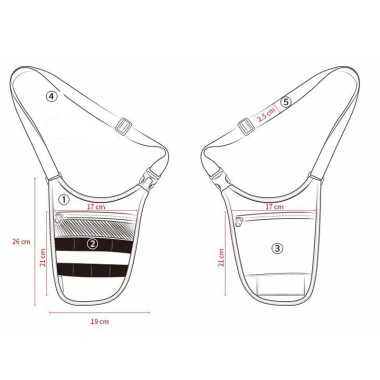 Túi đeo chéo vai vô hình nách Molle EDC, sát ví, chống trộm, ẩn bí mật 214.382₫ 6