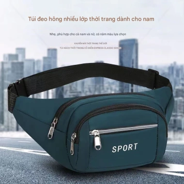 Túi đeo hông thể thao Unisex chống nước, nhiều ngăn, giá chỉ 44.000₫