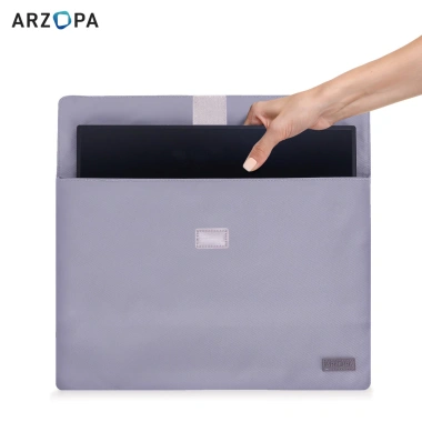 Túi đeo màn hình ARZOPA 16.1‑14.0‑17.3 vỏ da PU laptop du lịch màu xám giảm giá