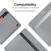 Túi đeo màn hình ARZOPA 16.1‑14.0‑17.3 vỏ da PU laptop du lịch màu xám giảm giá 4