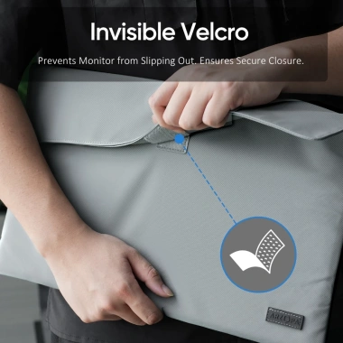 Túi đeo màn hình ARZOPA 16.1‑14.0‑17.3 vỏ da PU laptop du lịch màu xám giảm giá
