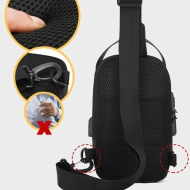 Túi đeo mật khẩu EXPO LIMIT nam, dây điều chỉnh dung tích lớn, cổng sạc USB, chống trộm, chống nước - 142.020₫ 5