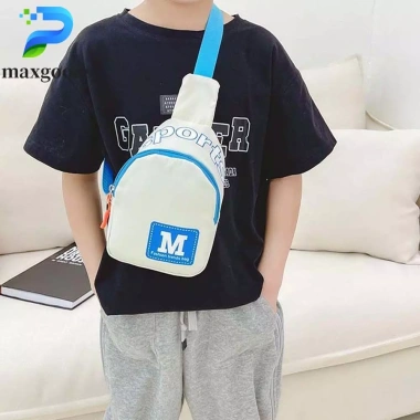 Túi đeo ngực trẻ em MAXGOODS Nylon Letter M dây kéo du lịch ngoài trời cho bé giảm còn 57.996đ