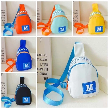 Túi đeo ngực trẻ em MAXGOODS Nylon Letter M dây kéo du lịch ngoài trời cho bé giảm còn 57.996đ