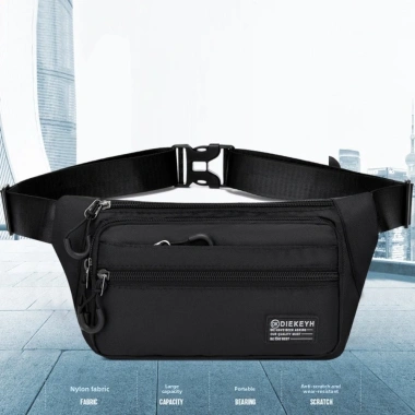 Túi đeo thắt lưng nam dung tích lớn, chống thấm nước, vải Oxford Fanny Pack Gym 125k 5