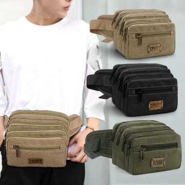 Túi đeo thắt lưng ZONGGJZ Canvas dung lượng lớn, đa chức năng chạy bộ, du lịch, thu ngân - Giá 116.748đ 6