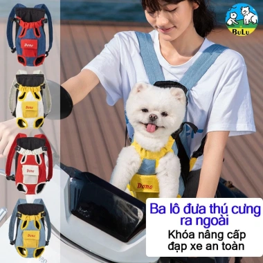 Túi đeo thú cưng mèo chó nhỏ, hở chân thoáng khí, đáy rộng, dây đệm 3 lớp - 299.756đ