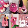 Túi đeo vai, ba lô, bình nước gấu dâu Lotso lông mịn xinh xắn cho bé gái 169k