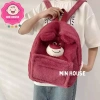 Túi đeo vai, ba lô, bình nước gấu dâu Lotso lông mịn xinh xắn cho bé gái 169k 2