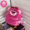 Túi đeo vai, ba lô, bình nước gấu dâu Lotso lông mịn xinh xắn cho bé gái 169k 5