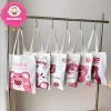 Túi đeo vai, ba lô, bình nước gấu dâu Lotso lông mịn xinh xắn cho bé gái 169k 9