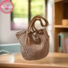 Túi Đeo Vai Nữ Handmade Dệt Kim - Dung Tích Lớn, Thiết Kế Rỗng Mùa Hè Biển