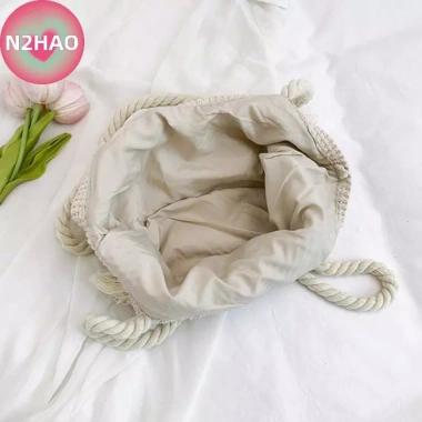Túi Đeo Vai Nữ Handmade Dệt Kim - Dung Tích Lớn, Thiết Kế Rỗng Mùa Hè Biển 2