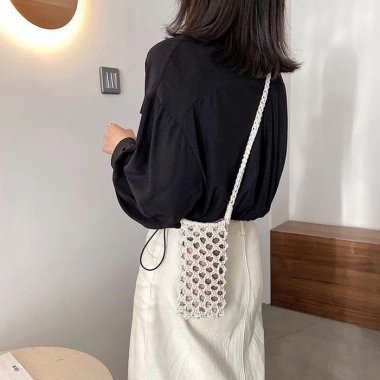 Túi đeo vai nữ thời trang mùa hè, túi dệt rỗng, đeo chéo đi biển – chỉ 82.080₫ 5