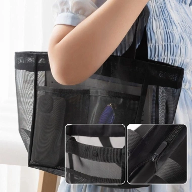 Túi đeo vai WARMTHCO - Túi đi biển dung lượng lớn, lưới trong suốt đa chức năng, chỉ 66.500₫ 7