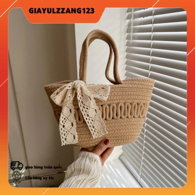 Túi Dệt Cói Thời Trang Nữ Đi Biển Phong Cách Hàn Quốc - Giá Chỉ 65.000₫